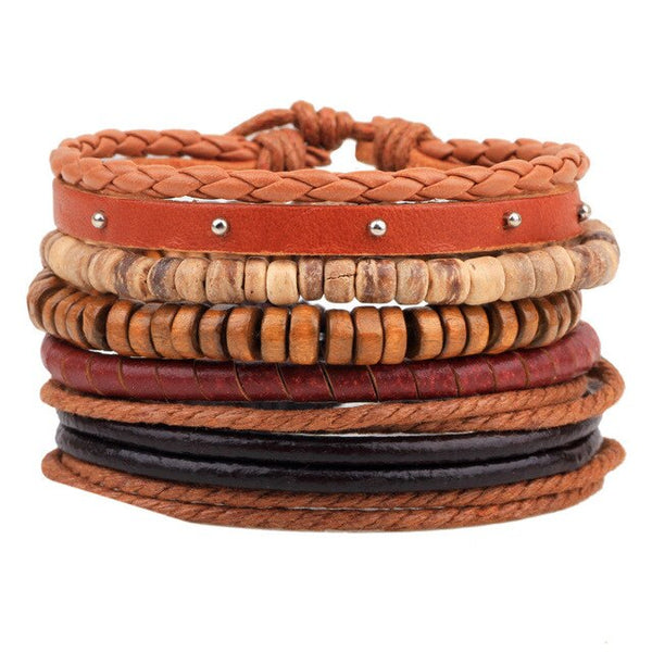 Leather  Men/Women  Multi-layer