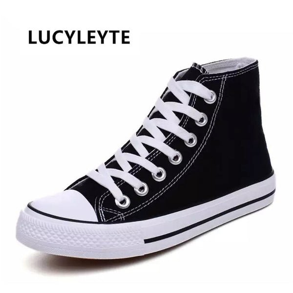 High Quality Classic Women Canvas Shoes 2018 new autumn High Top Flats Women Vulcanized Shoes