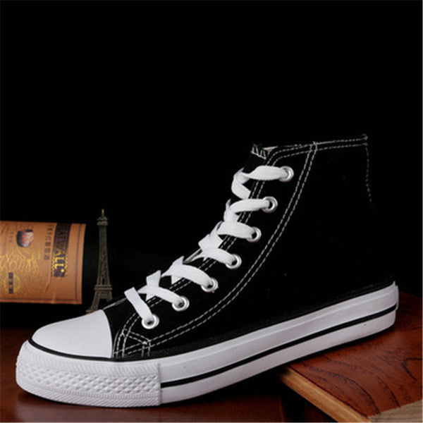 High Quality Classic Women Canvas Shoes 2018 new autumn High Top Flats Women Vulcanized Shoes