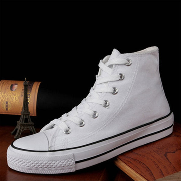 High Quality Classic Women Canvas Shoes 2018 new autumn High Top Flats Women Vulcanized Shoes