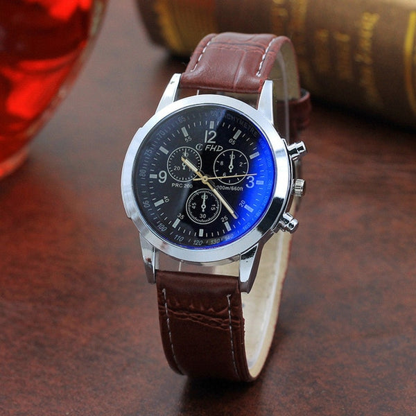 Leather Military Casual Luxury  Wristwatches Stainless Business