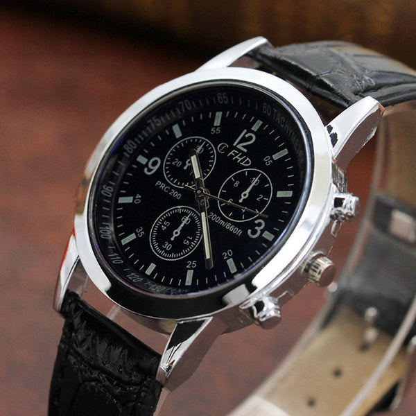 Leather Military Casual Luxury  Wristwatches Stainless Business