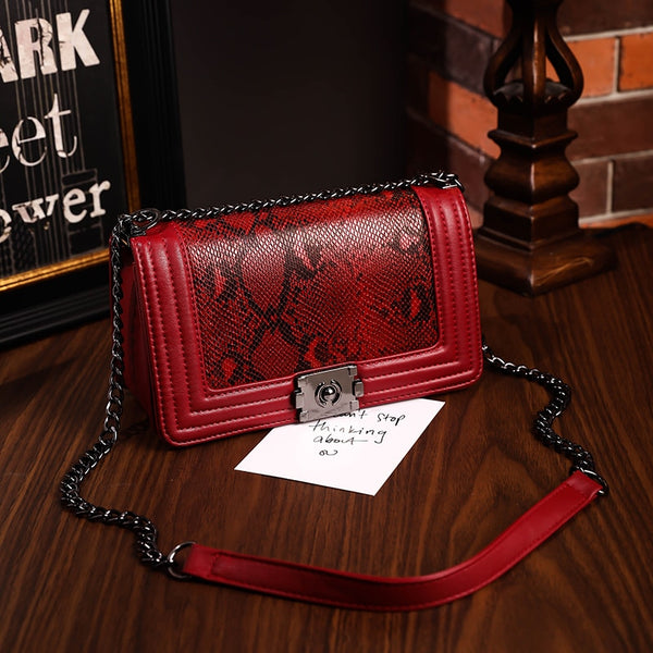 snake skin handbag Women Diamond
