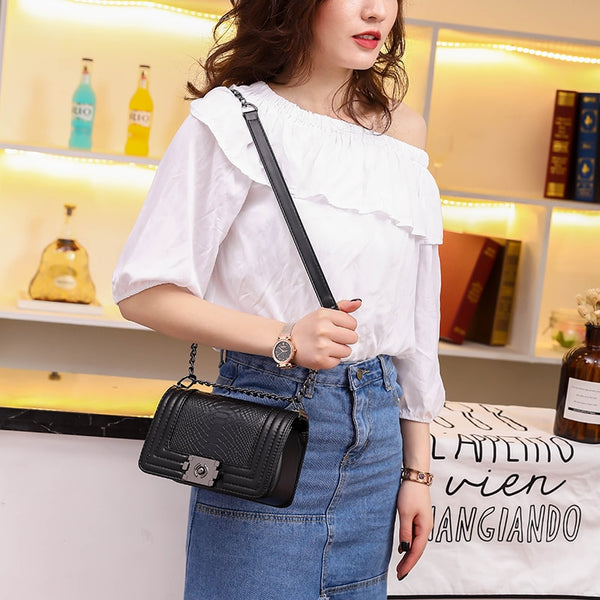 snake skin handbag Women Diamond