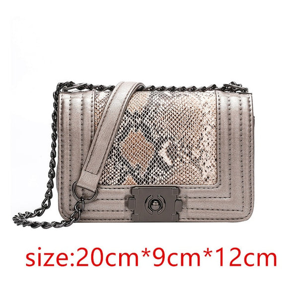 snake skin handbag Women Diamond