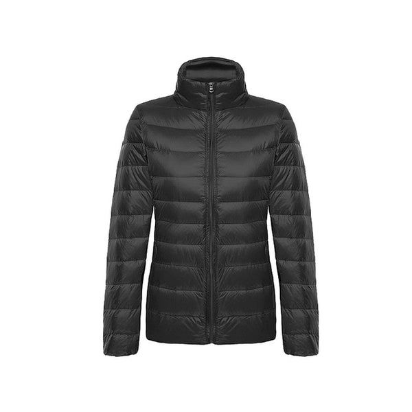 Down jacket women hooded ultra thin 90% Ultra Light duck down coat Female winter large sizes Solid Portable