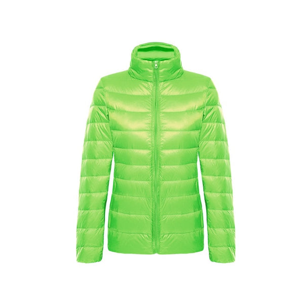 Down jacket women hooded ultra thin 90% Ultra Light duck down coat Female winter large sizes Solid Portable