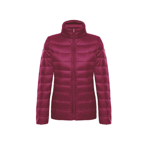 Down jacket women hooded ultra thin 90% Ultra Light duck down coat Female winter large sizes Solid Portable