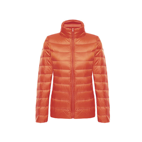 Down jacket women hooded ultra thin 90% Ultra Light duck down coat Female winter large sizes Solid Portable