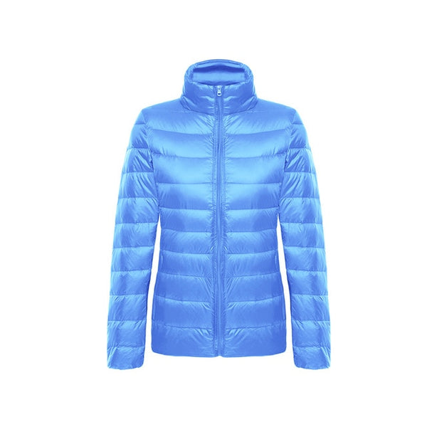 Down jacket women hooded ultra thin 90% Ultra Light duck down coat Female winter large sizes Solid Portable