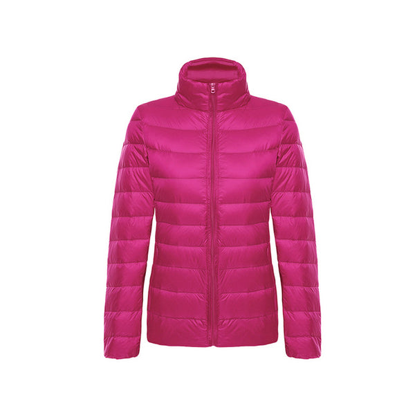 Down jacket women hooded ultra thin 90% Ultra Light duck down coat Female winter large sizes Solid Portable