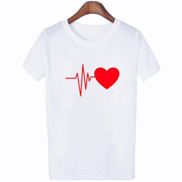 Fashion Women T Shirt Casual Short Sleeve Tees Shirt Cute Print Tosp