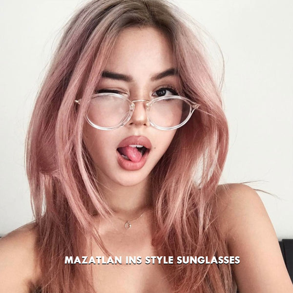 Retro Round Clear Glasses Female Blue Light Computer Glasses