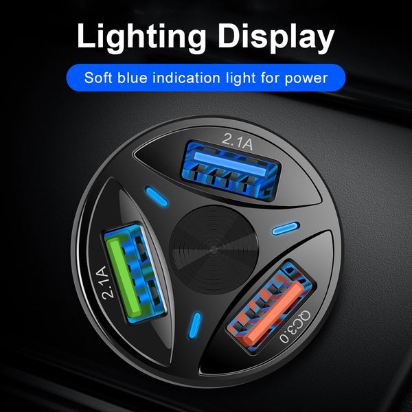 Suhach 3A Quick Charge 4.0 3.0 USB Car Charger  Mobile Phone Charger USB