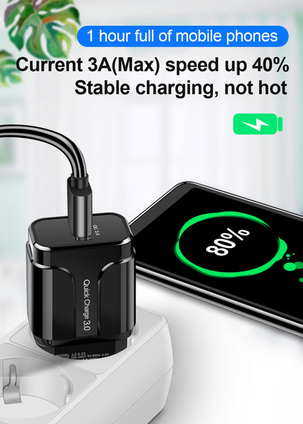 OLAF Quick Charge 3.0 USB Charger QC 3.0 Fast Charging EU US Plug Adapter Wall Mobile