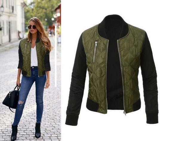 Spring Autumn Winter Fashion jacket women Long sleeve patchwork