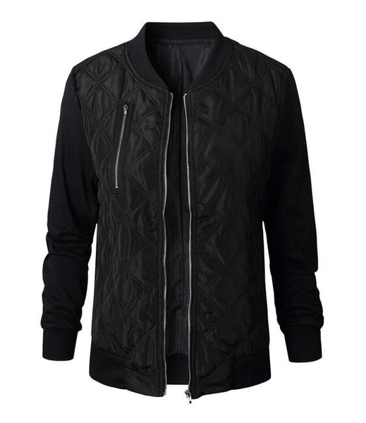 Spring Autumn Winter Fashion jacket women Long sleeve patchwork
