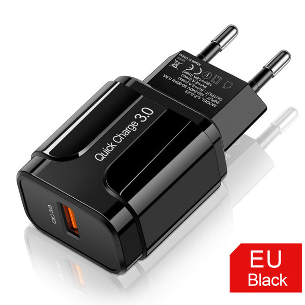 OLAF Quick Charge 3.0 USB Charger QC 3.0 Fast Charging EU US Plug Adapter Wall Mobile
