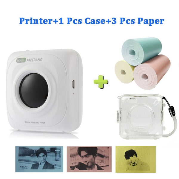 Portable Bluetooth Printer Mini Pocket Photo Printer Mobile Phone Pictures Thermal Printer