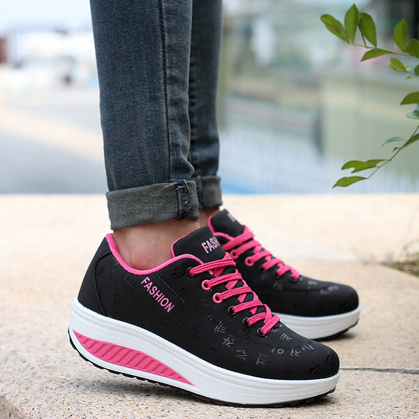 Women's Shoes Vulcanized Shoes Autumn Women's Increased Shoes Lace-up Shoes