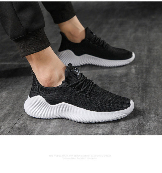Men Flyknit Sneakers Breathable Casual Male Footwear Mens Sports Shoes