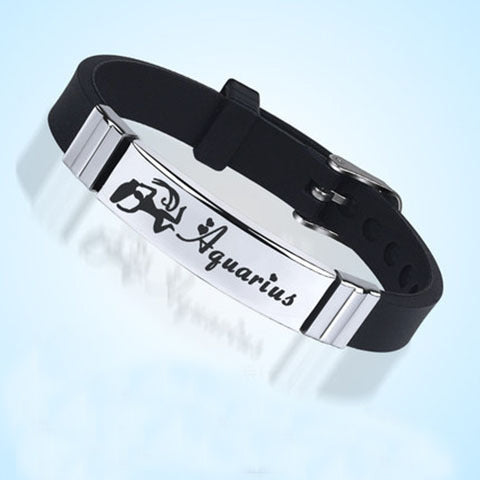 Zodiac Sign Bracelet for M/W Stainless Steel
