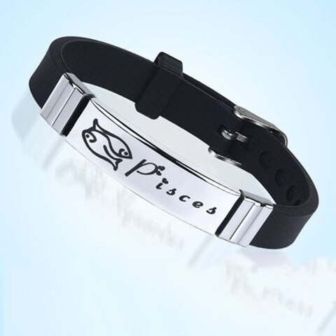 Zodiac Sign Bracelet for M/W Stainless Steel