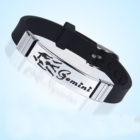 Zodiac Sign Bracelet for M/W Stainless Steel