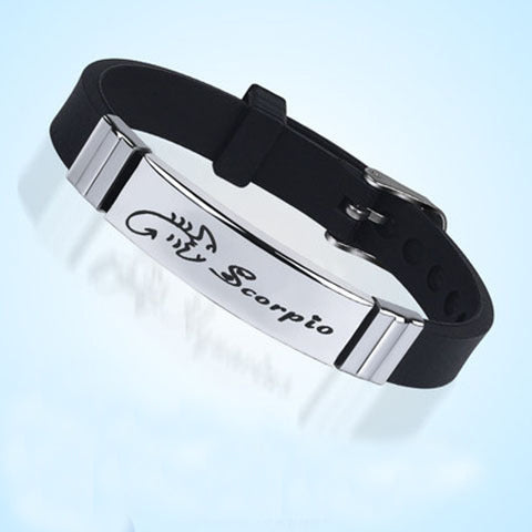 Zodiac Sign Bracelet for M/W Stainless Steel