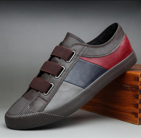 hot fashion men leather slip-on casual shoes trend shoes cool loafers flats