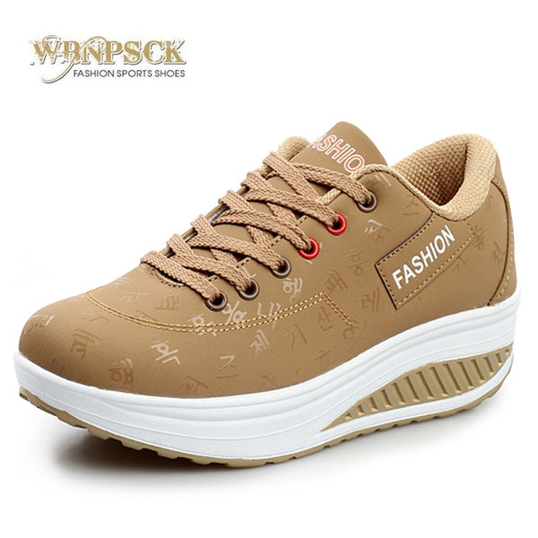 Women's Shoes Vulcanized Shoes Autumn Women's Increased Shoes Lace-up Shoes