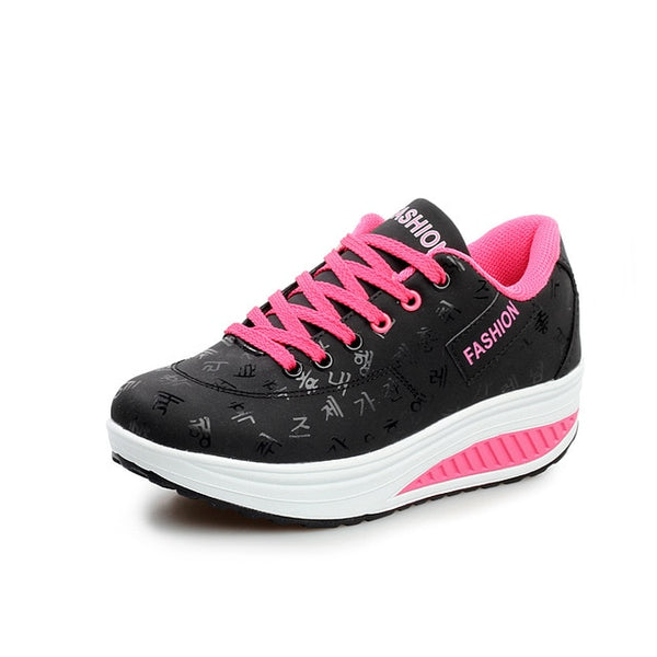 Women's Shoes Vulcanized Shoes Autumn Women's Increased Shoes Lace-up Shoes