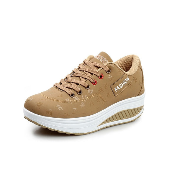 Women's Shoes Vulcanized Shoes Autumn Women's Increased Shoes Lace-up Shoes