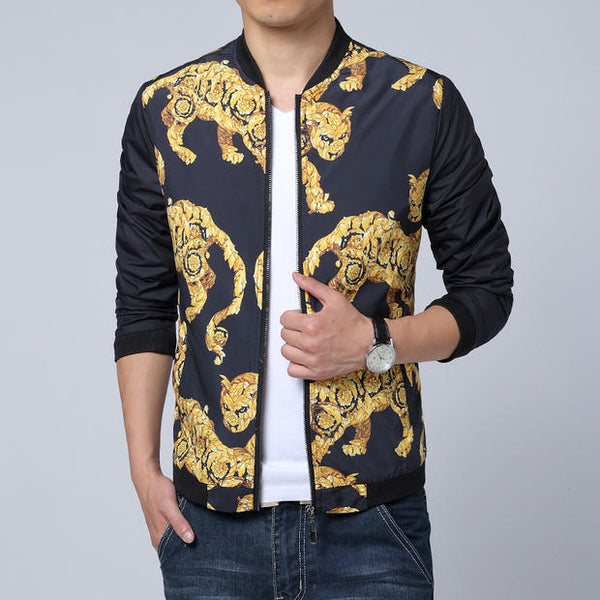 New Jacket Men Fashion Bomber Jacket Long Sleeve