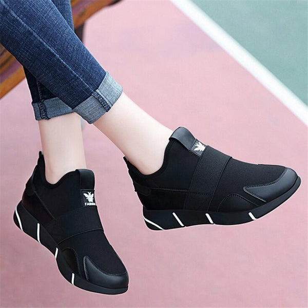 Sneakers Vulcanized Shoes Ladies Casual Shoes Breathable Walking Mesh Flats