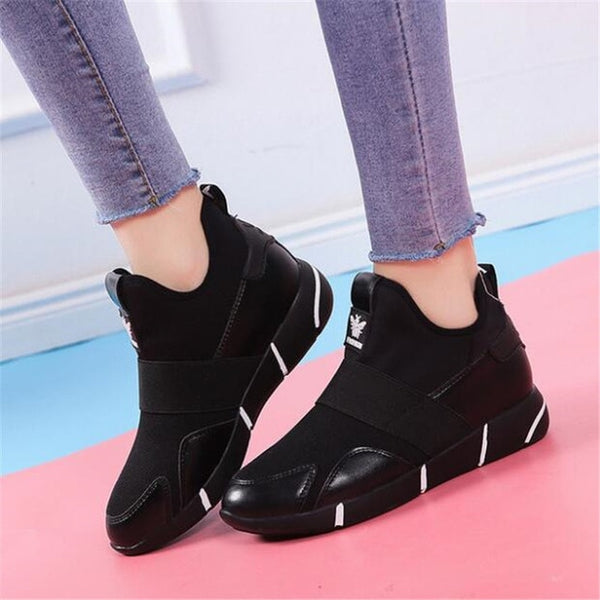 Sneakers Vulcanized Shoes Ladies Casual Shoes Breathable Walking Mesh Flats