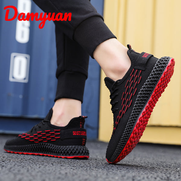 Damyuan  New Winter Flying Weaving Cheap Comfortable Warm Men Sneakers Outdoor