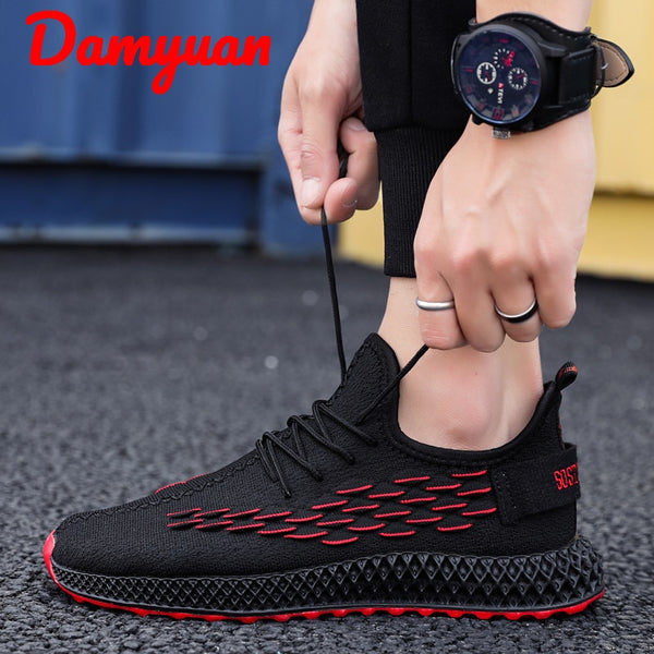 Damyuan  New Winter Flying Weaving Cheap Comfortable Warm Men Sneakers Outdoor