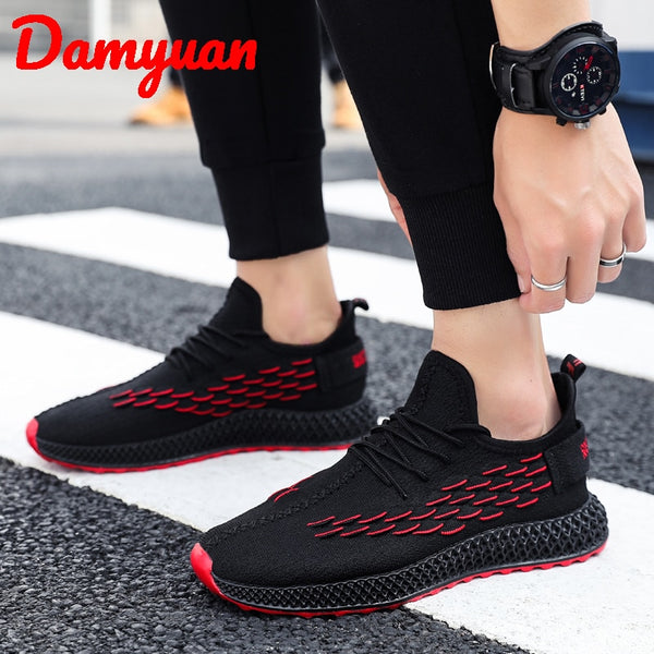 Damyuan  New Winter Flying Weaving Cheap Comfortable Warm Men Sneakers Outdoor