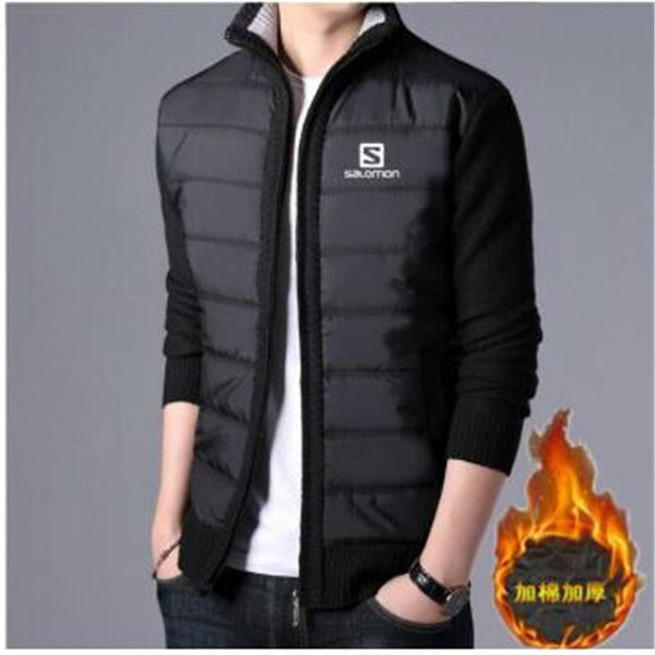Sweater Salomon Mens Cardigan Slim Fit Korean Style