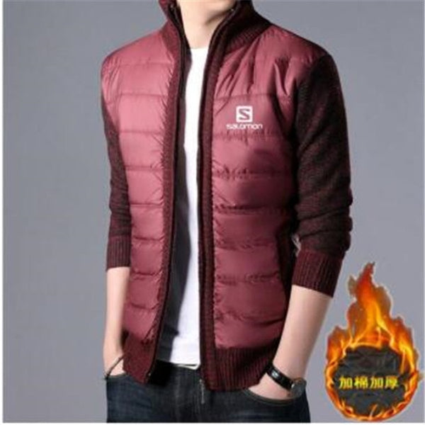 Sweater Salomon Mens Cardigan Slim Fit Korean Style