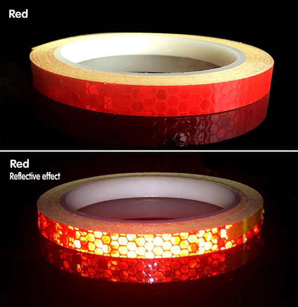 Reflective Stickers 1CM*800CM MTB Bike Motorcycle Car Fluorescent Decal Tape Safety Warning Cycling Accessories