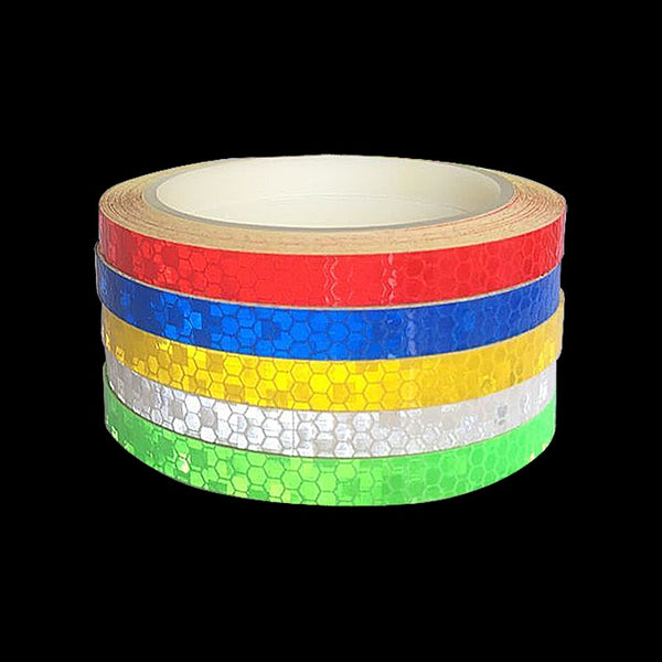 Reflective Stickers 1CM*800CM MTB Bike Motorcycle Car Fluorescent Decal Tape Safety Warning Cycling Accessories