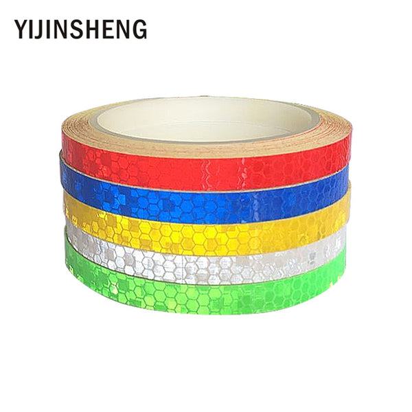 Reflective Stickers 1CM*800CM MTB Bike Motorcycle Car Fluorescent Decal Tape Safety Warning Cycling Accessories