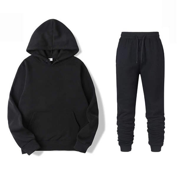 Jogging Suit Men'S Sports Hooded Long-Sleeved