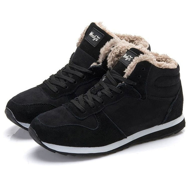 Shoes Men Sneakers Casual Shoes Basket Homme Lace Up Warm Fur Winter