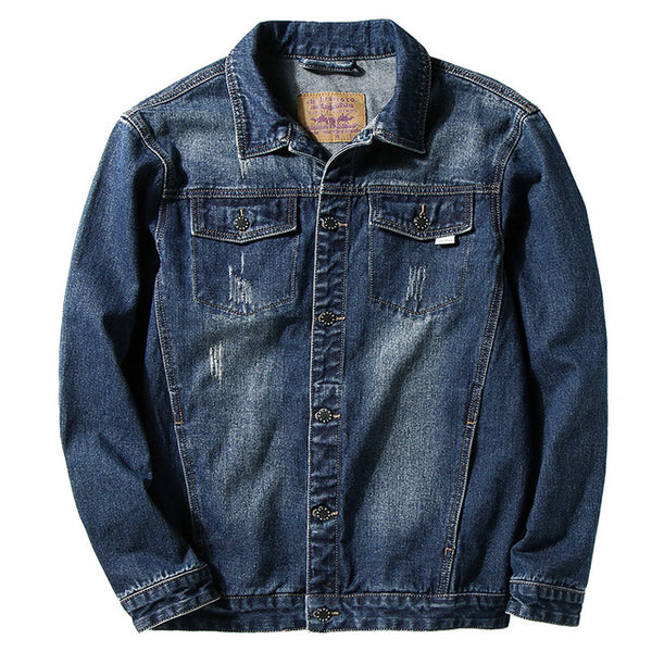 New Spring And Autumn Denim Jean Casual Jacket Men