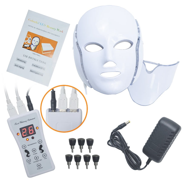 LED Facial Mask Beauty Skin Rejuvenation Photon Light 7 Colors