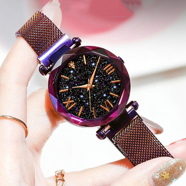 Luxury Women Watches Magnetic Starry Sky Ladies