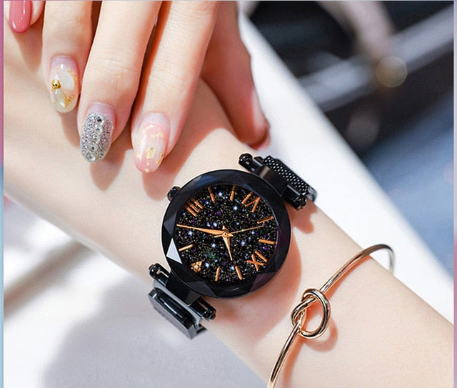 Luxury Women Watches Magnetic Starry Sky Ladies
